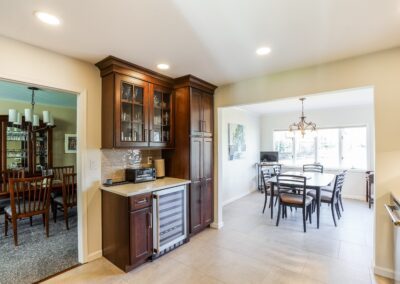 dining table on living room of a house